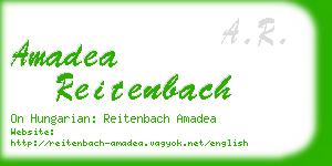 amadea reitenbach business card